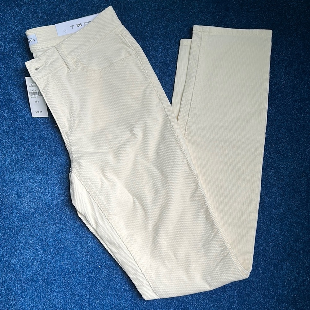 LOFT, Size 2 (26), Modern Skinny corduroy pants NEW WITH TAGS